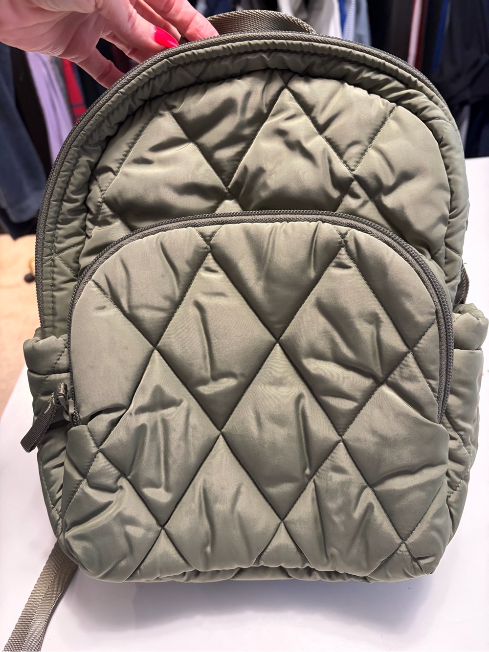 Vera BradleyQuilted Olive Green women’s Backpack